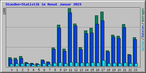 Stunden-Statistik im Monat Januar 2015