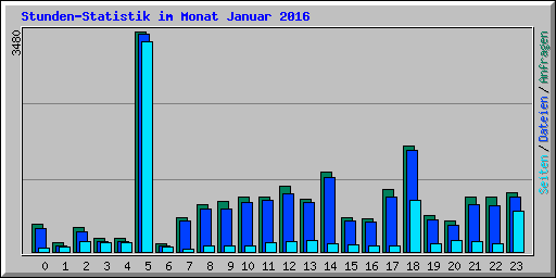 Stunden-Statistik im Monat Januar 2016