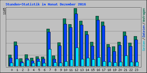 Stunden-Statistik im Monat Dezember 2016
