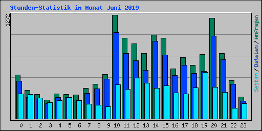 Stunden-Statistik im Monat Juni 2019