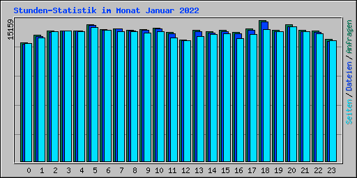 Stunden-Statistik im Monat Januar 2022